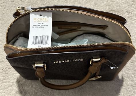 Michael Kors Maxine Signature Logo Dome Satchel 